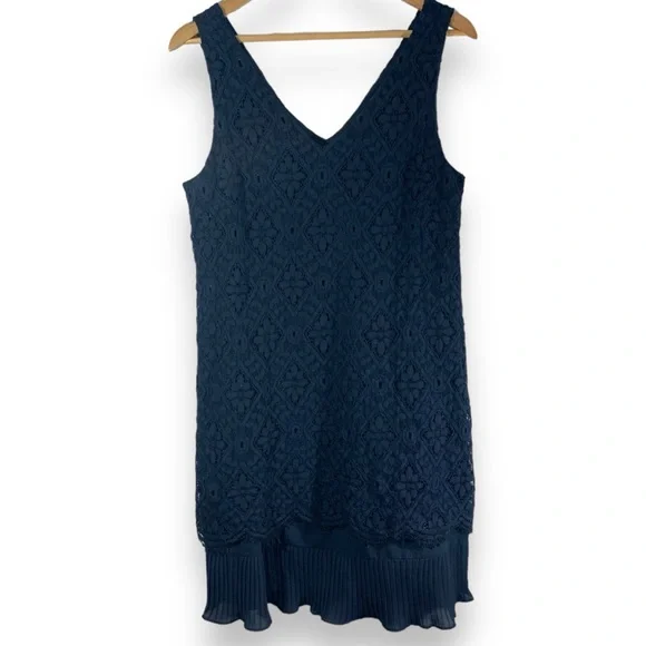 Nanette Lepore | Dresses | Nanette Lepore Navy Blue Lace Dress | Poshmark